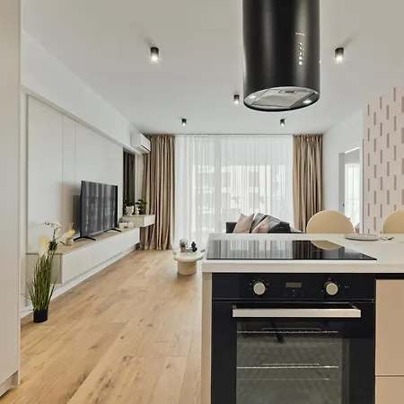 Maroon New Modern 1 King Bed For Bussiness And Leisure In One Cotroceni Apartment Bucharest