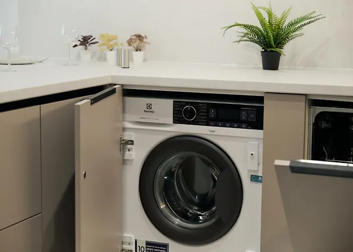 Maroon New Modern 1 King Bed For Bussiness And Leisure In One Cotroceni アパート