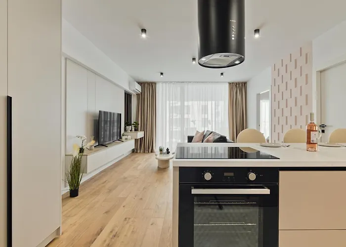 Maroon New Modern 1 King Bed For Bussiness And Leisure In One Cotroceni Appartement Boekarest